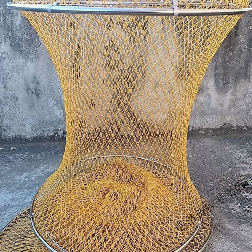 Vinoa small dense mesh nylon thread black pit braided fish guard folding anti-hanging fish net bag quick-drying fish bag fish basket fish bag color model 25 diameter 1 meter no gift