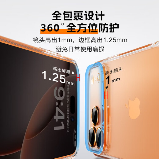 Made in Tokyo, super anti-fall | ultra-thin and translucent iPhone17ProMax mobile phone case, Apple 17ProMax protective cover, transparent, not easy to yellow, anti-fall, new Apple mobile phone case