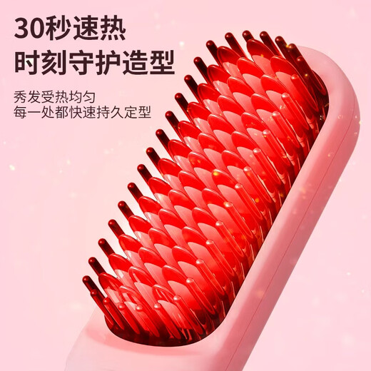 Cordless Hair Straightening Comb Mijia Xiaomi Flat Fluffy Straightening Curling Iron TYMO Flat Hair Straightener for High Skull Mini Portable Hair Styling Comb Negative Ion Hair Care Straightener Fully Equipped with Three Generations Digital Display - Beige Negative Ion Hair Care + Digital Display Screen