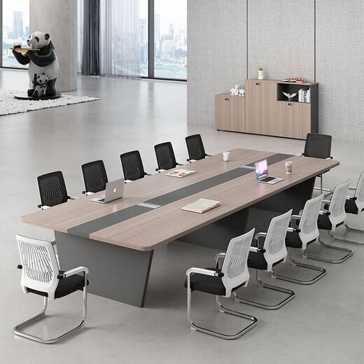 会议桌长桌现代简约会议桌椅组合轻奢感办公会议桌会议室桌椅 1600*800mm会议桌