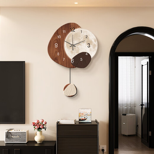 Collection of Jian Ji Shi Lai running clock wall clock living room decoration painting antique retro hanging painting abstract high-end clock wall painting