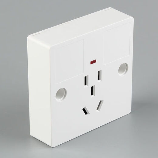 Type 86 five-hole exposed unlit socket for shared charging piles, electric vehicle charging socket, rainproof and waterproof, exposed five-hole unlit socket, 10 pieces