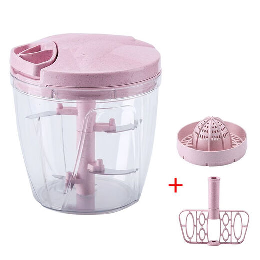Hand-pulled meat grinder household small mixer juicer multi-function stuffing machine 900ml hand-pulled vegetable shredder Nordic blue