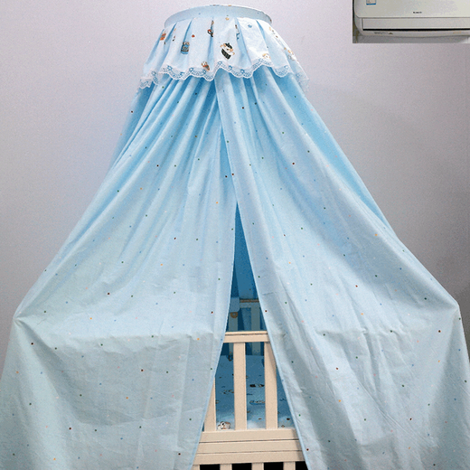 Bed curtain, crib, mosquito net, baby tent, insect-proof blackout curtain, bed curtain to block air-conditioning wind, pure cotton curtain bedding, pure cotton bed curtain (optional colors)