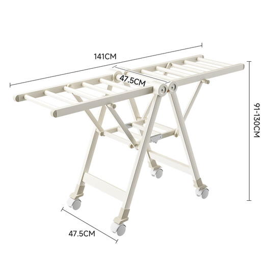 Stable clothes drying rack floor-standing folding clothes hanger wing-shaped clothes drying rack clothes rod quilt folding clothes drying rack L6224B