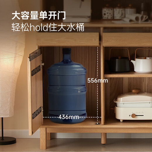 Original element solid wood sideboard integrated household modern simple storage cabinet white oak tea cabinet 1.8m with electric rail Q6142