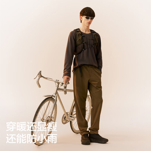 Jiao Nei Hot Leather 503+ Men's Casual Pants Warm Waterproof Sports Cycling Fever 25 Autumn and Winter Men's Tapered Long Pants