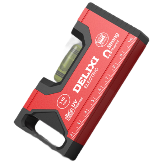 DELIXI ELECTRIC level high-precision ruler with strong magnet small flat water ruler slope measurement balance ruler mini 110mm