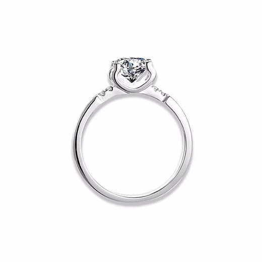 I Do platinum PT950 diamond ring micro-paved bull head 1 carat cultivated diamond proposal engagement diamond ring gift for girlfriend micro-paved bull head 1 carat diamond size 8