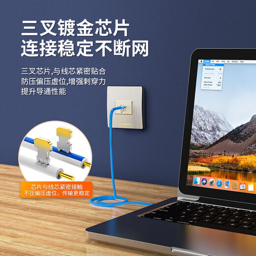 秋叶原（CHOSEAL）超六类非屏蔽水晶头 RJ45万兆工程级网络连接器 Cat6a类电脑8p8c网线接头 10个装 QS9095Z10