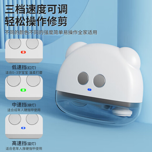 Pangdonglai Electric Nail Clipper Fully Automatic Nail Clipper Trimming and Grinder Safety Anti-Meat Grinding Mint Green