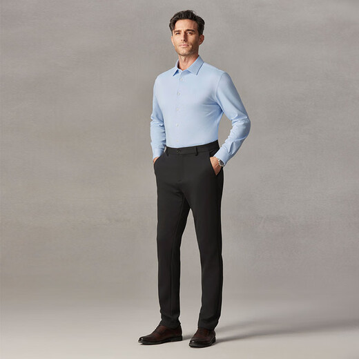 Ouding First Class Winter Warm Snow White Blue Warm Velvet High Elastic Shirt Thickened Warm Shirt Haokong Blue 44