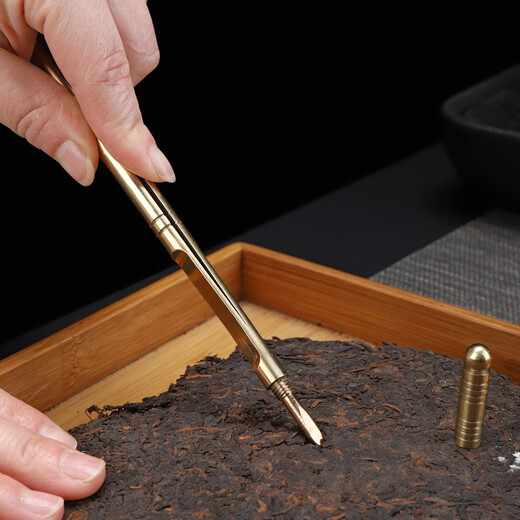 Zhengyang Tea Clamp Thickened Copper Color Copper Tea Clamp Tweezers Tea Cup Clamp Tea Knife Clamp Tea Ceremony Six Gentlemen Tea Fork Tea Clamp (Pure Copper)_Jieshenggaosheng