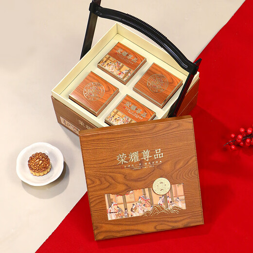 Jatu Dang 2025 Mid-Autumn Festival Mooncake Gift Box 810 pieces for gift-giving, Breeze Holds the Moon - Blue - 10 pieces - Free knife and fork - Empty box