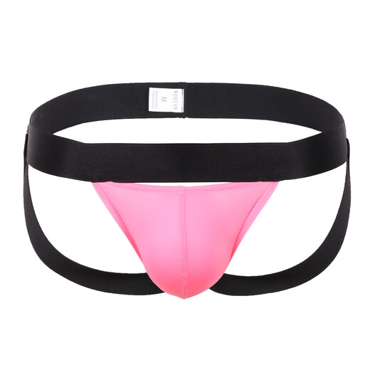 New men's underwear, men's thong, men's empty back double butt couple underwear, men's 12SD black black M