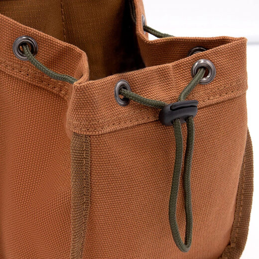Bucket Boss 4-Pocket Parachute Bag with Flap Fit Brown
