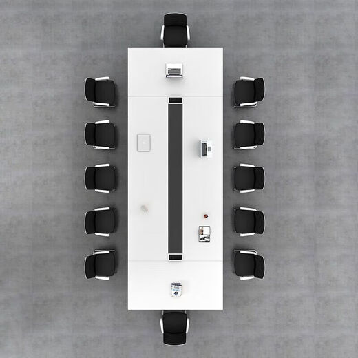 Office conference table long table training table conference reception negotiation table and chair combination large table long table workbench 2.0 meters conference table