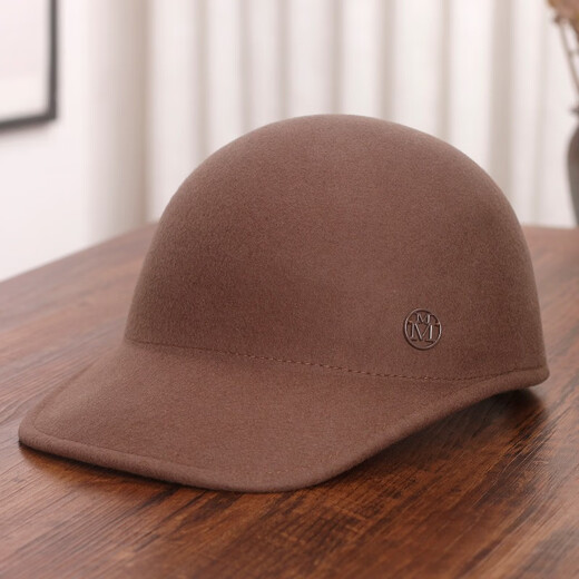 Hanqing Mid-summer Hat Women's Autumn and Winter Woolen Baseball Cap British Retro Knight Hat Korean Style Personalized Versatile Duck Tongue Equestrian Hat Fashion Black M (56-58cm)