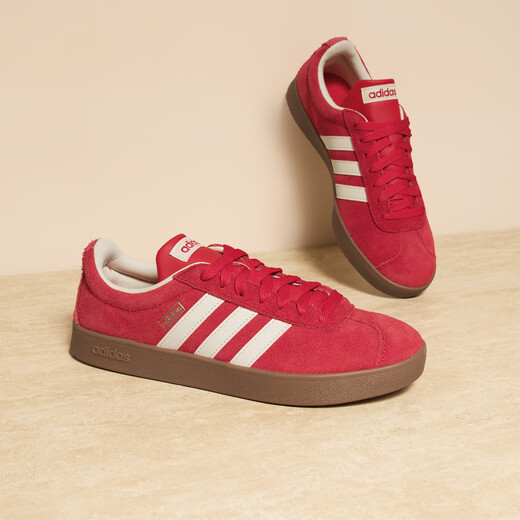 Adidas T-toe shoes VL COURT retro casual sneakers moral training shoes for men and women Adidas light sports light scarlet/warm vanilla/yellow 38