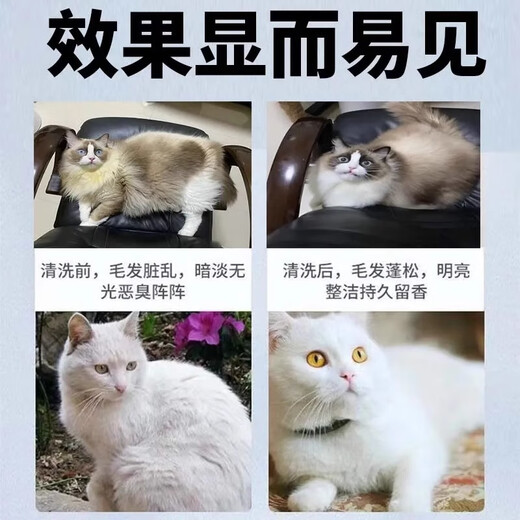 Cat hair removal, yellow hair whitening, removal of yellow hair and tear stains at the corners of the mouth, puppet black chin oil, tail cleaning, dry cleaning mousse, one bottle, specially designed for removing yellow hair on cats