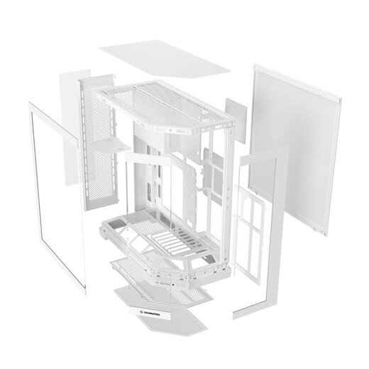 影驰星曜空间站台式电脑机箱立装显卡海景房白/手办位/ATX/TYPE-C/快拆/支持360水冷/护线圈/一体跳线