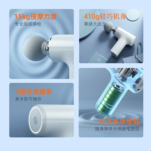 Fascial Gun Multifunctional Silent Mini Emerging Muscle Massager Grade Cervical Mask Vibration Massage Gun Fashion Green Standard Version-9kg Thrust Gift Box 12mm Deep Massage