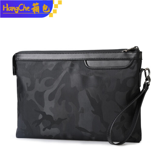 Ye Yu Men's Clutch Thickened and Durable Clutch Oxford Cloth Large Capacity Clutch Bag Young Casual Men's Clutch Bag Camouflage Black Small Single Bag