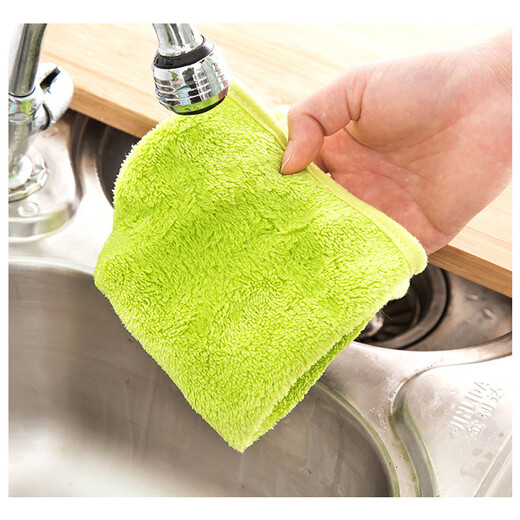 Qianhui hanging towel absorbent towel for home kitchen and bathroom thickened hand towel 1 pack random color