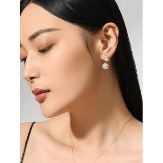 Ruan S's aura and grace 18k gold mother-of-pearl inlaid with nucleated freshwater pearl single pendant for women 18K gold-gold_white freshwater nucleated pearl 11-12mm