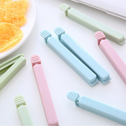 Zhunwu sealing clip, snack preservation clip, tea milk powder clip, kitchen food bag sealing clip, plastic food artifact, 15 short sealing clips, random colors