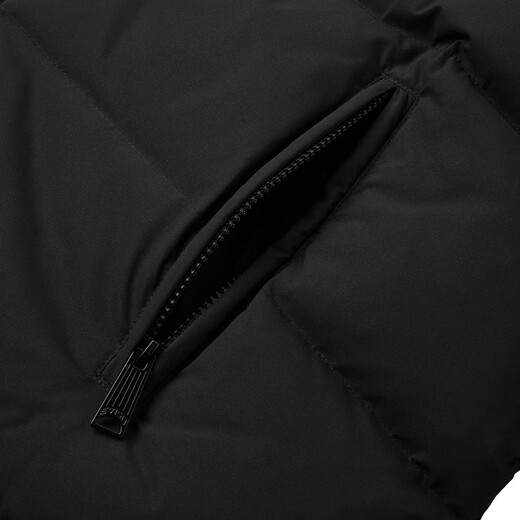 EVISU Fushen 2025 Autumn Seagull and Slogan Hooded Printed Down Jacket Men's Black S