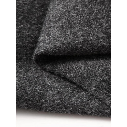 Shelley Jones Abrigo de lana negro de longitud media para hombre Otoño e invierno Nuevo cortavientos por encima de la rodilla de alta calidad Abrigo de lana atractivo estilo británico Negro Regular M Recomendado 80-100 Jin Jin es igual a 0,5 kg