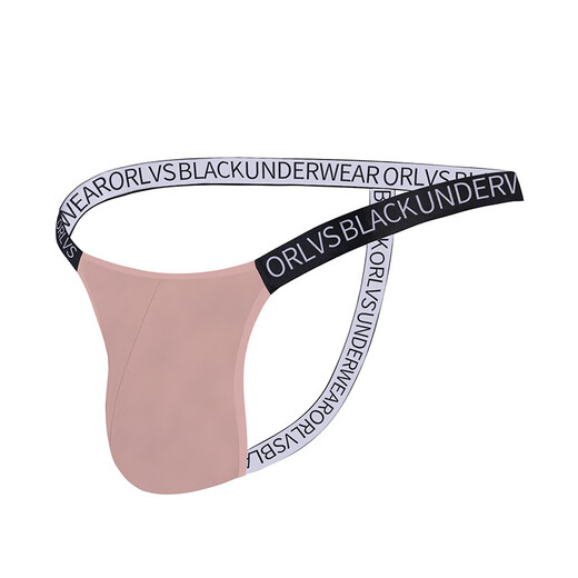 Sexy and fun men's thong bikini style modal low waist solid color breathable T pants OR6107 Pink M