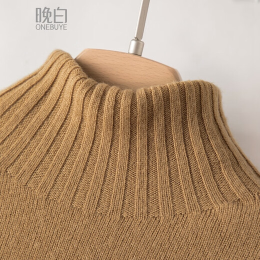 Late White New Product 2025 Winter Fashion Casual Sweater Temperament Turtleneck Solid Color Wool Sweater Women Camel S