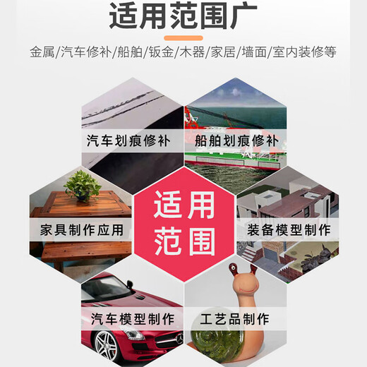 Little Whale Multifunctional Atomic Putty Car Sheet Metal Putty Repair Furniture Contains Curing Agent Touch Up Paint Scratch Repair Paste 1KG/Group