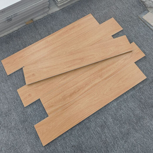 Sanqihu Japanische Blockbodenfliesen Imitation Holzkorn Keramikfliesen 150x Wohnzimmer und Schlafzimmer Voll Keramik Straight Side Balkon Anti-Rutsch-Boden Dunkelbraun 15916 150x900