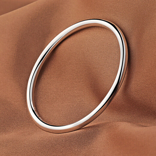 Jiaye quality bracelet platinum pt950 silver female 9999 silver ring smooth closed 20g - inner diameter 52mm recommended weight 75-85Jin Jin is equal to 0.5 kg