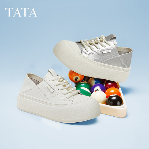Tata Casual Dicke Sohle Schuhe Frauenschuhe 2025 Sommer CT701BM5 Weiß 38