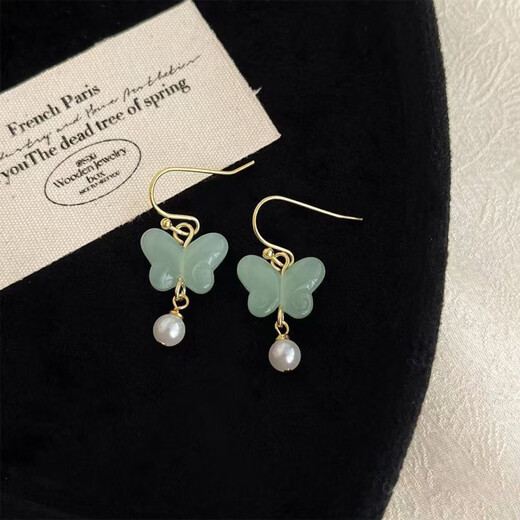 Pupan Lao Phoenix 9999 sterling silver new Chinese style butterfly pendant earrings small fresh exquisite temperament versatile earrings of the same style A pair of Lao Fengxiang of the same style