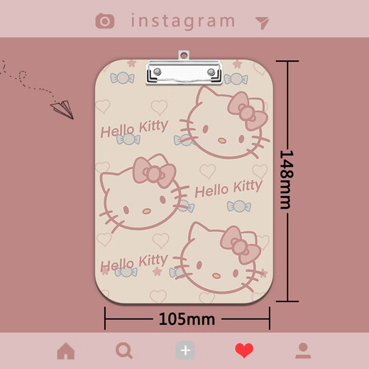 Zhio mignon kt chat pylywood pad a4 clip dossier acrylique sticky note test papier a5a6 apprentissage papeterie de dessin clip padboard carton croquis de croquis carton multifonction k13893-candy kt cat-a4 clip clip clip clip