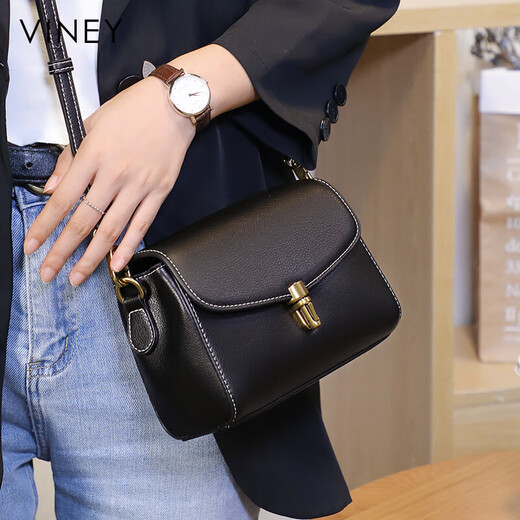 Viney bag women's leather crossbody bag brand western style shoulder mobile phone bag birthday gift high-end gift to girlfriend and wife