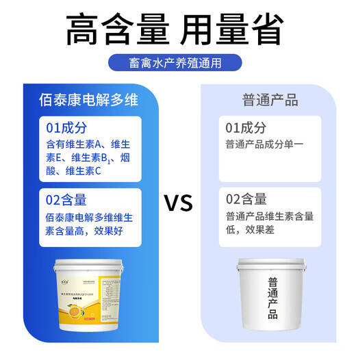 Bai Taikang instant electrolytic multi-dimensional veterinary vitamin rutin, chicken aquatic electrolyte, turtle feed additive, pig, cattle and sheep 10kg/barrel