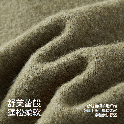 Semir Wang Anyu's same style Senrou sweater men's half-cardigan high-neck sweater with wool 25 sweater 109725107105