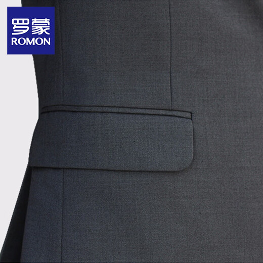 ROMON 2025 New Suit Jacket Korean Style Slim Small Suit Business Casual Interview Formal Professional Wear Top Black Double Button Suit Top + Trousers 5XL Recommended 190-200Jin Jin is equal to 0.5 kg