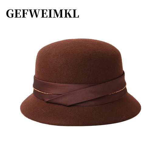 GEFWEIMKL Merino Wool Fisherman Hat Women's Autumn and Winter New Bucket Hat Wool Wool Japanese Basin Hat Shows Your Face, Fashionable and Versatile Off-White M(56-58cm)