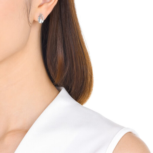 Chow Sang Sang Pt950 platinum drop earrings platinum earrings 86386E priced at 2.46 grams (including labor cost 240 yuan)