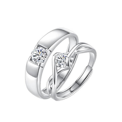 The only couple ring pure pure silver for men and women, wedding rings, confession rings, birthday gifts for girlfriends and wives, s925 silver angel kiss rings for couples