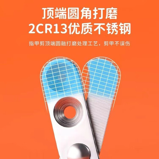 Long pet anti-cut small blind scissors cat nail clipper special pet cat small round hole novice nail clipper nail clipper small blind scissors blue and white