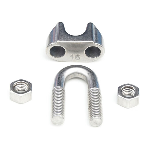 Bingyu BYW-611 304 stainless steel U-shaped chuck wire rope chuck chuck wire rope lock M8 (5 pieces)