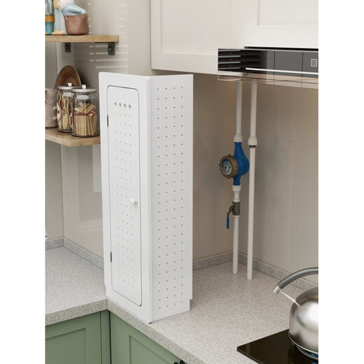 Ye Yu gas pipeline shielding cover natural gas meter water heater decorative baffle kitchen hole board storage cabinet L-shaped length 35 height 80 thickness 20 inner 32*80*18.8